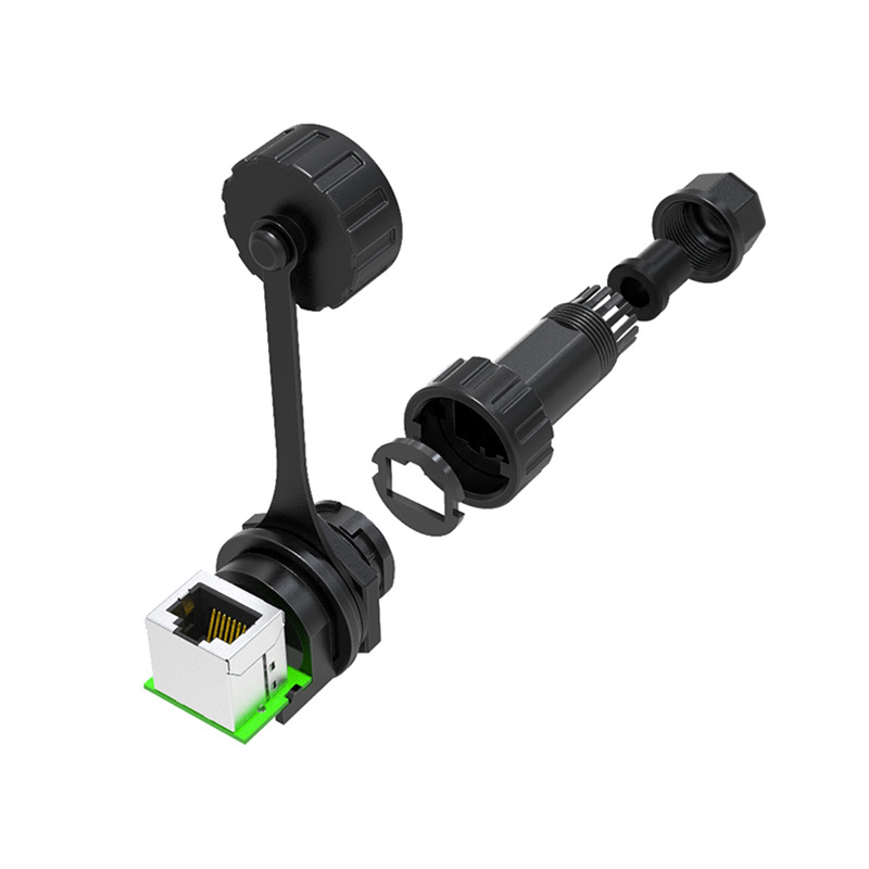 RJ45 fast card 90 ° to 180 ° waterproof adap