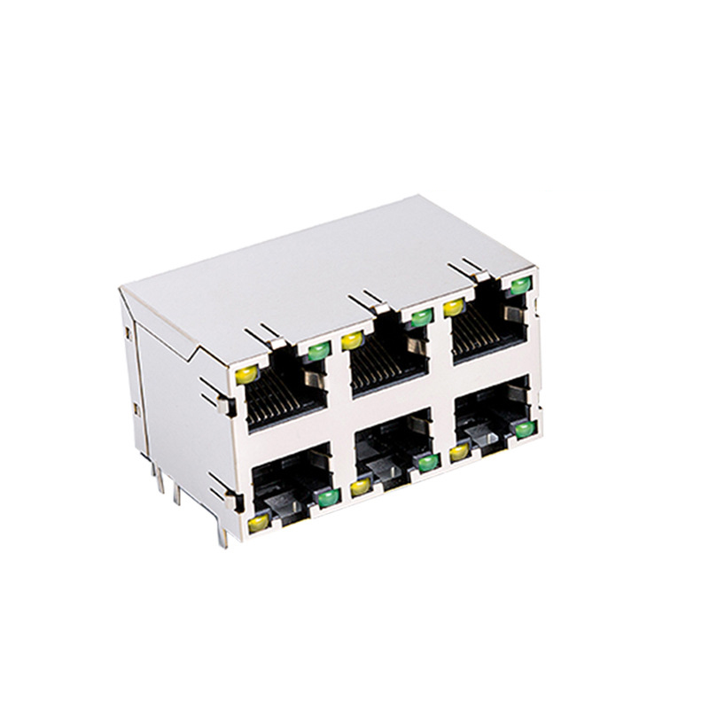 5JB双层带灯网络插座