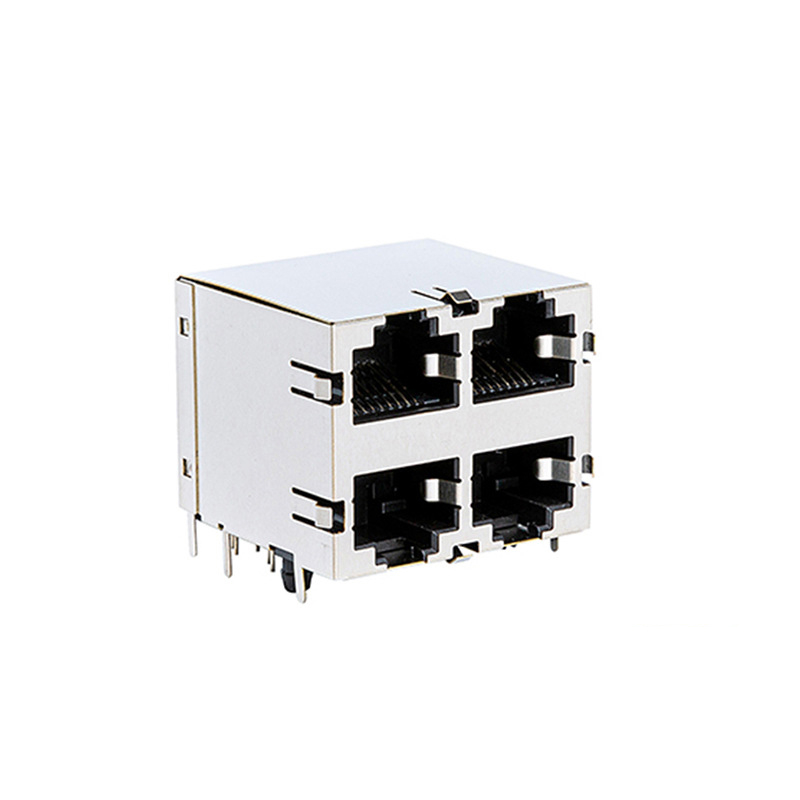 2X2屏蔽无灯网络接口连接器