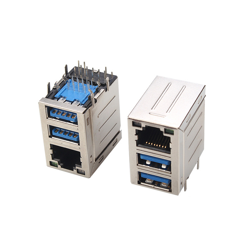 RJ45+USB3.0千兆变压器网络连