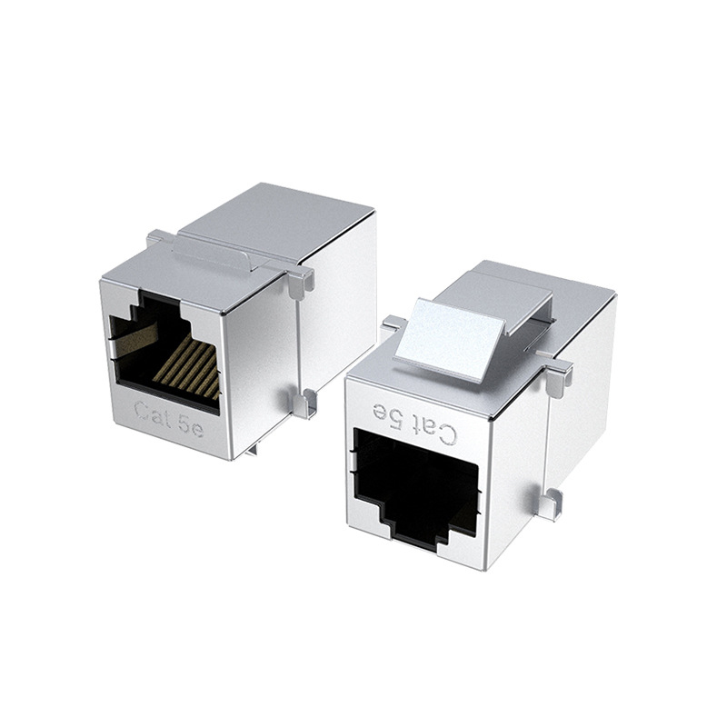 Cat5e金属卡扣直通模块 8P8C超