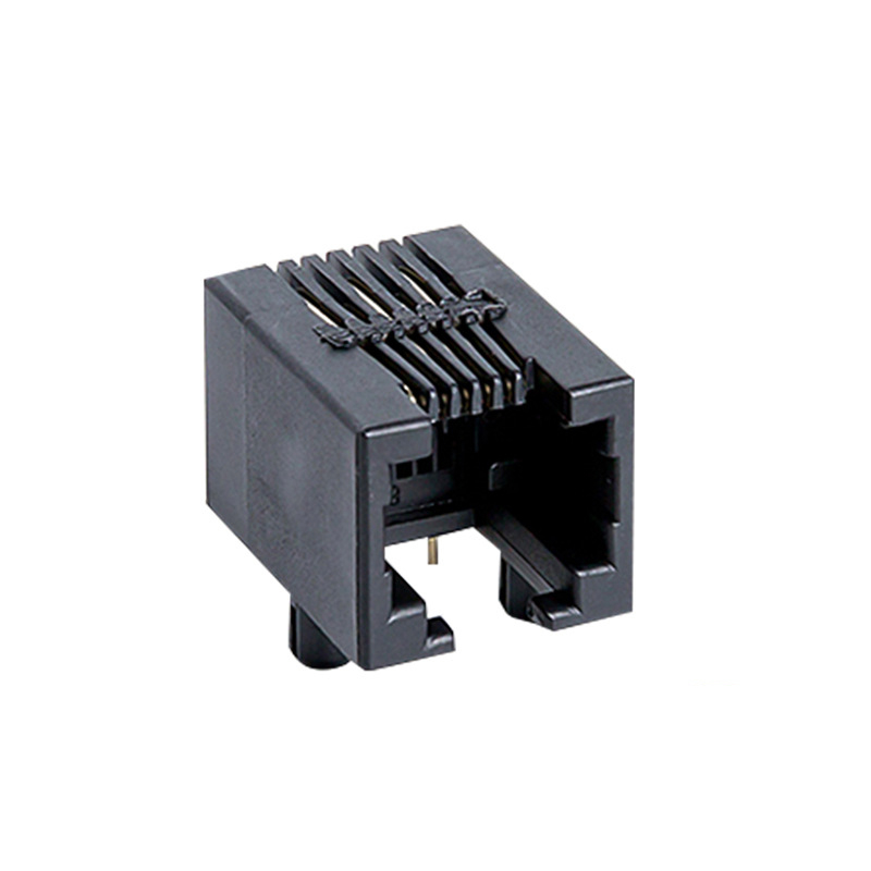 90度6P6C卧式弯插RJ11电话线插
