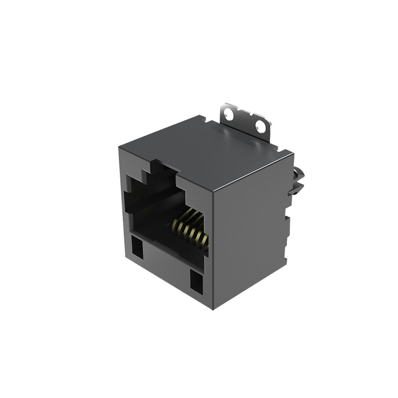 直插180度RJ45贴片网络接口连接器
