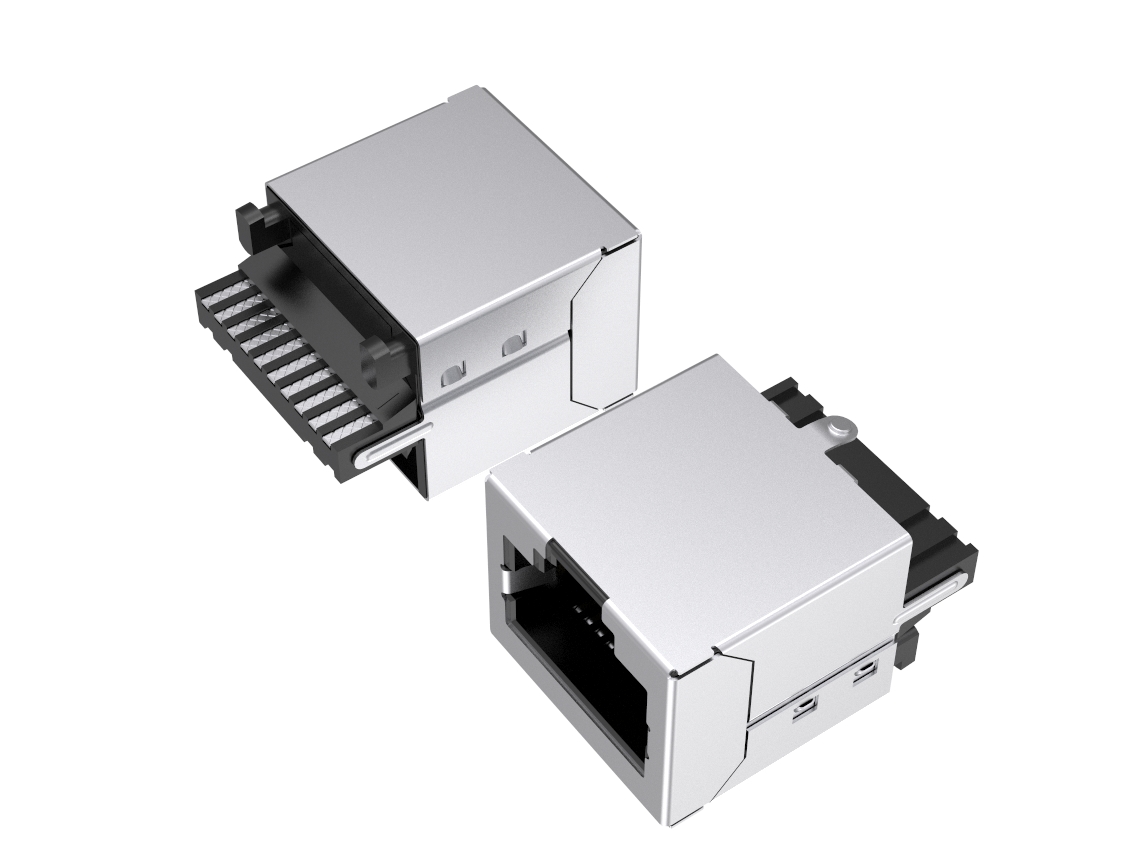 RJ50网络连接器  焊线式母座10P