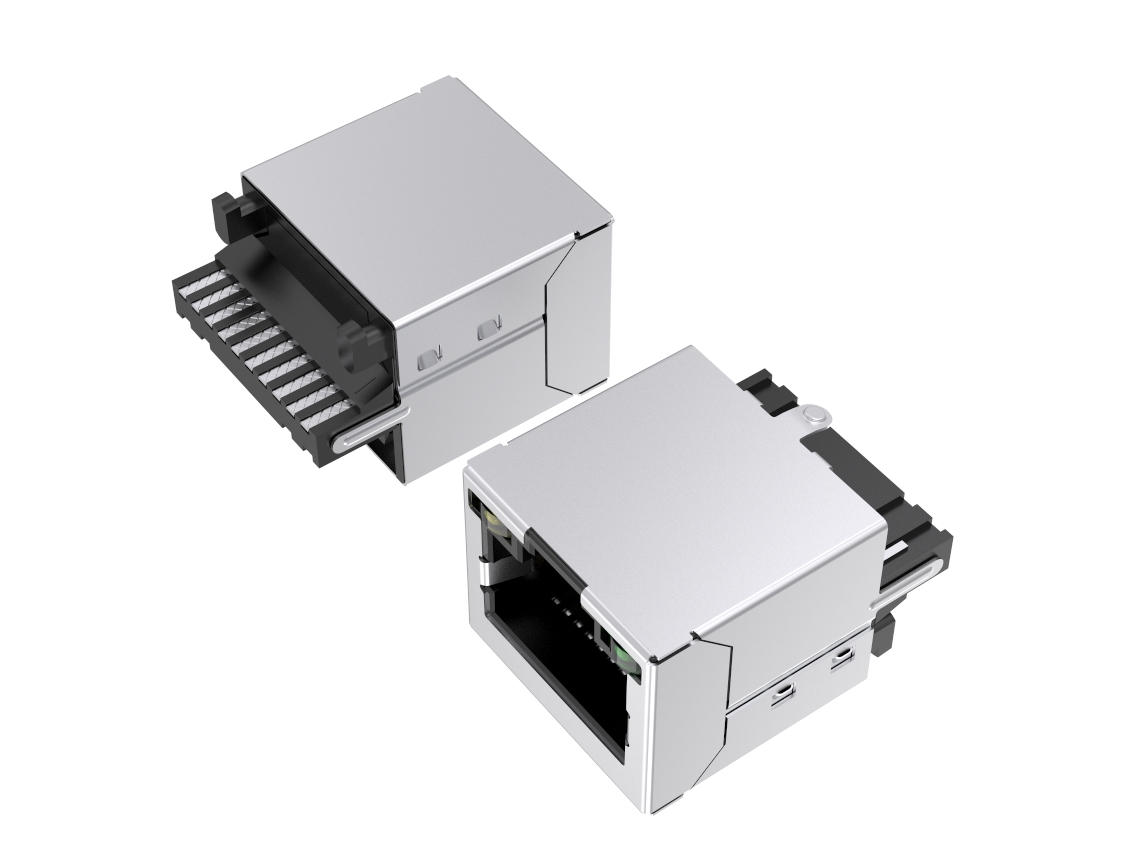 RJ50焊线式母座 网络连接器10P1