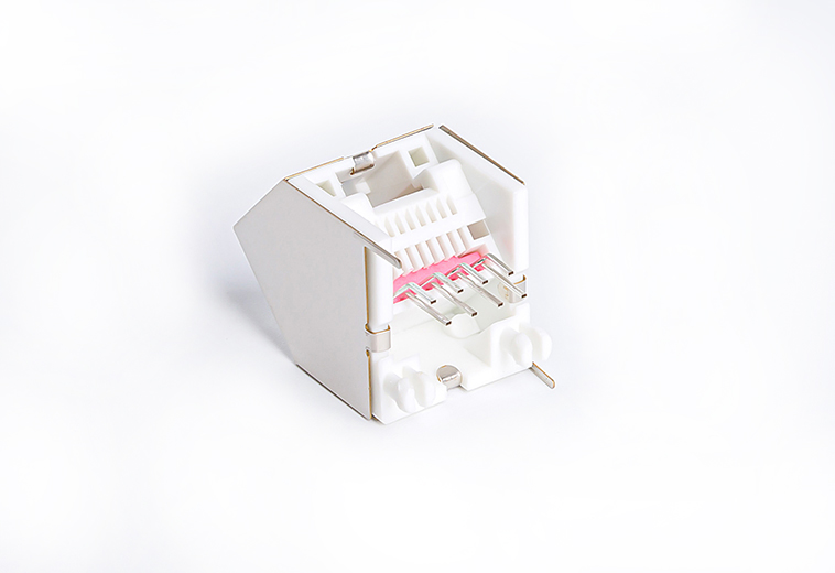 RJ11斜口45度网络连接器 6P6C