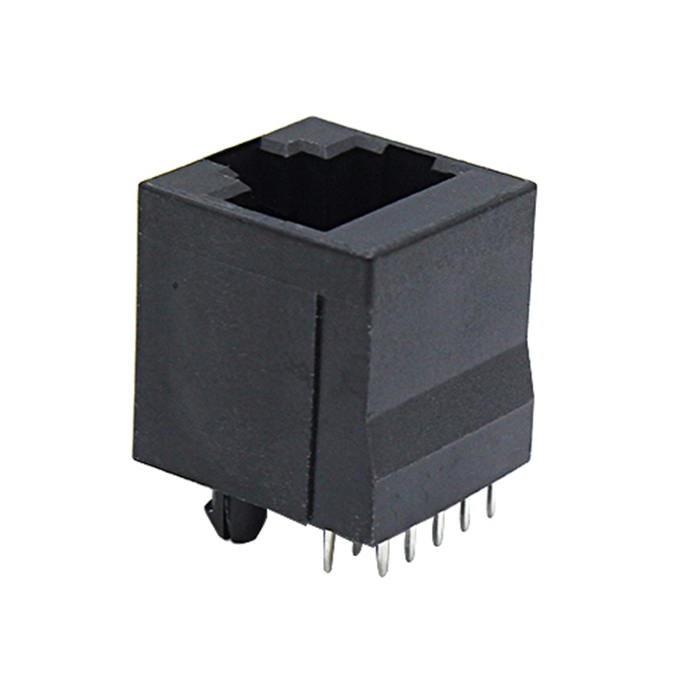 RJ50立式斜角网络连接器 扁针10P