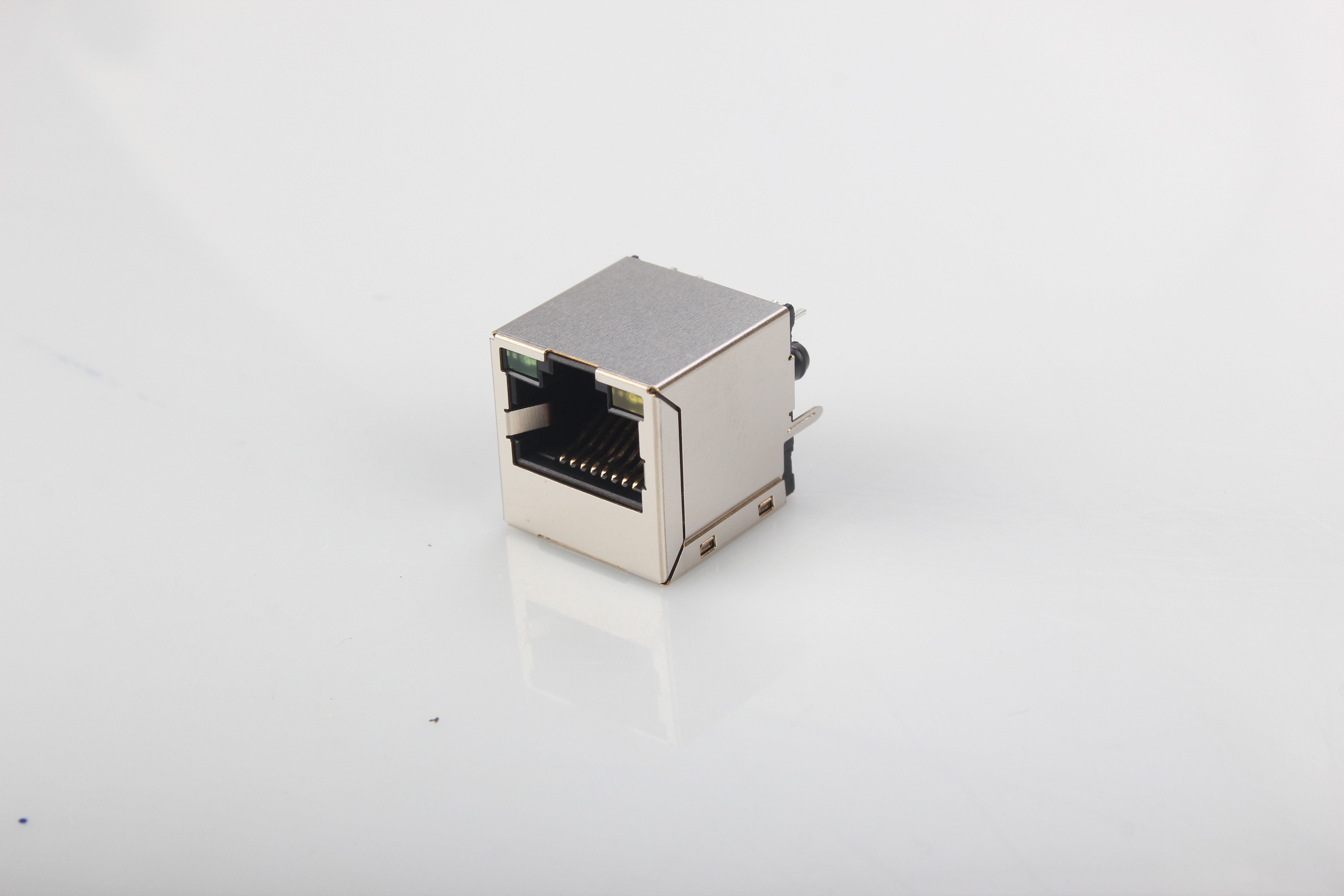 RJ45网络连接器8p8c 屏蔽左绿右