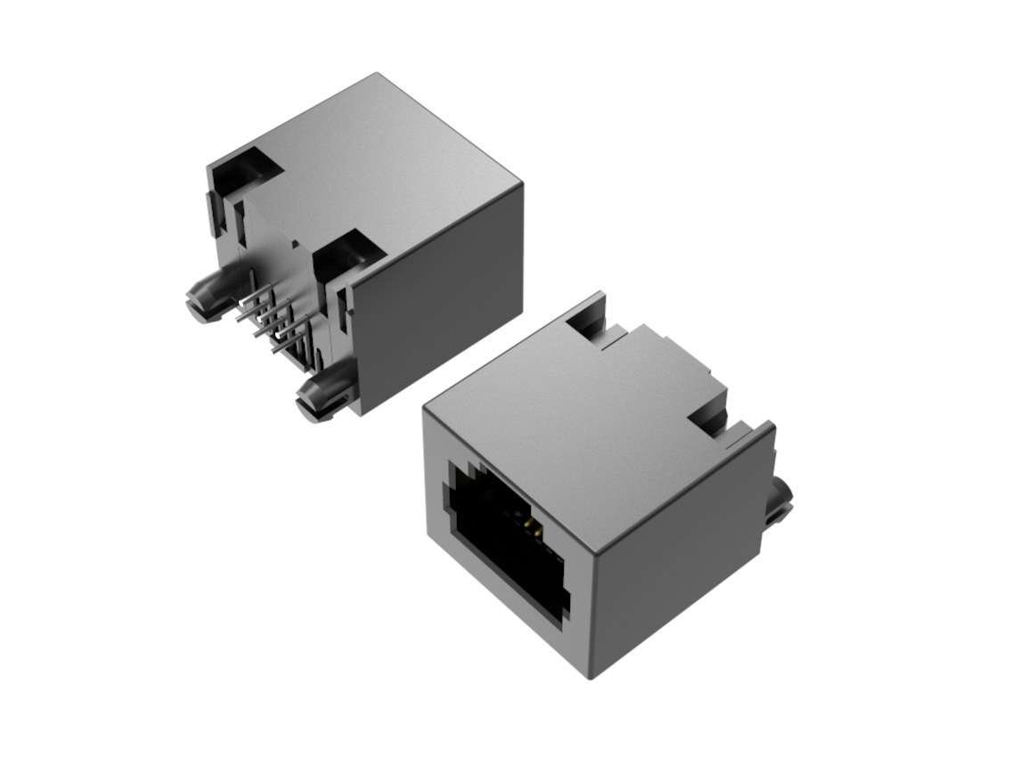 RJ11立式超薄6P6C全塑无边无灯1