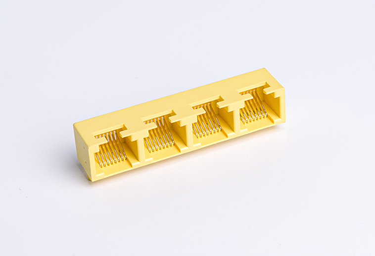 8P8C非屏蔽MINI短体板端1X4连