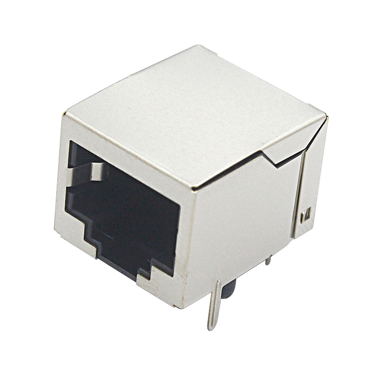 RJ50卧式10P10C屏蔽无灯90度